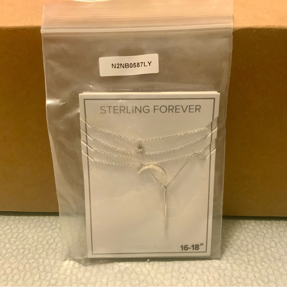 NWT Sterling Forever multi layer necklace